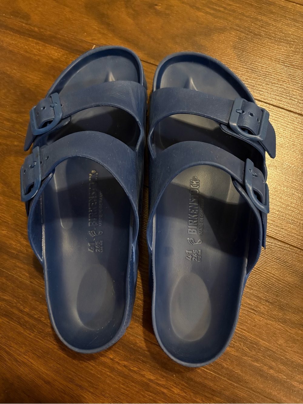 Birkenstock Men's Arizona EVA Sandals in Navy Blue (Size 41/8-8.5)